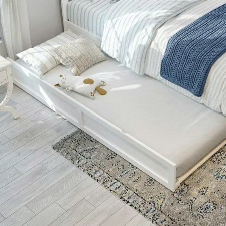 GK033 - White : Giường Kéo Phụ Sát Đất - Gầm Giường